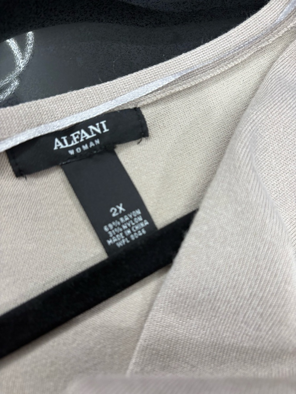 Alfani Light Taupe Open-Front Draped Cardigan size 2x - Picture 7 of 8